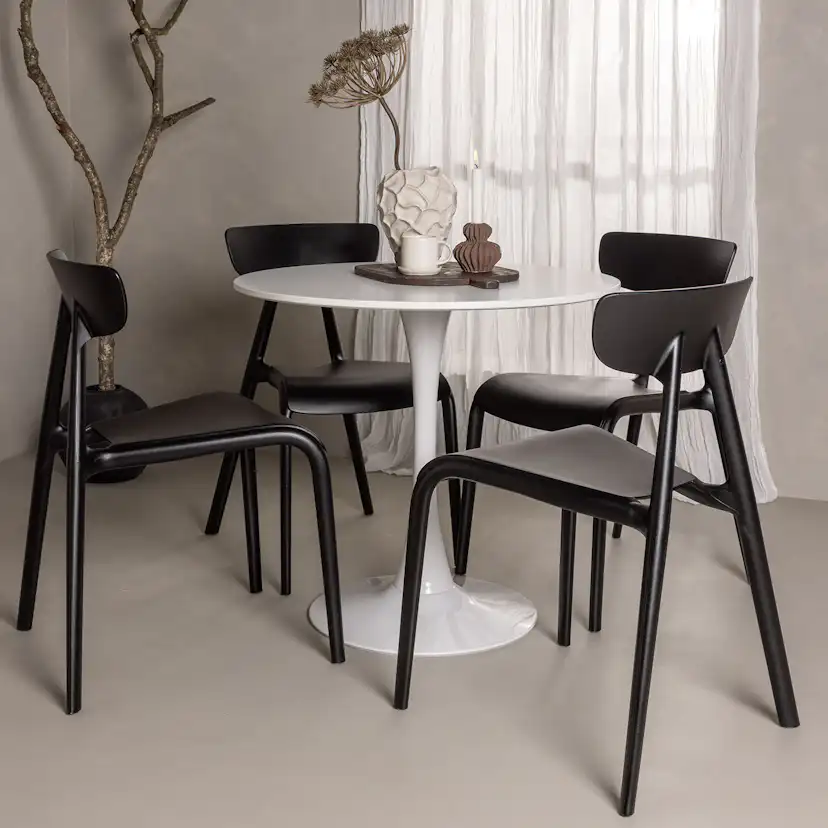 Matgrupp Venture Home Hamden Ø80 cm med 4 Ursholmen stolar