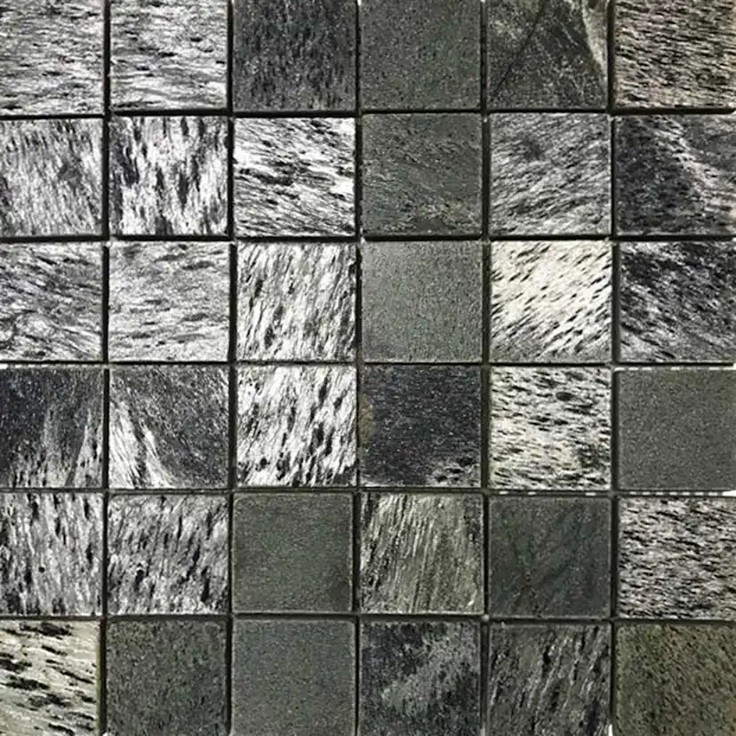 Mosaik Stencentralen Skiffer Argento Silver Shine 5x5 cm