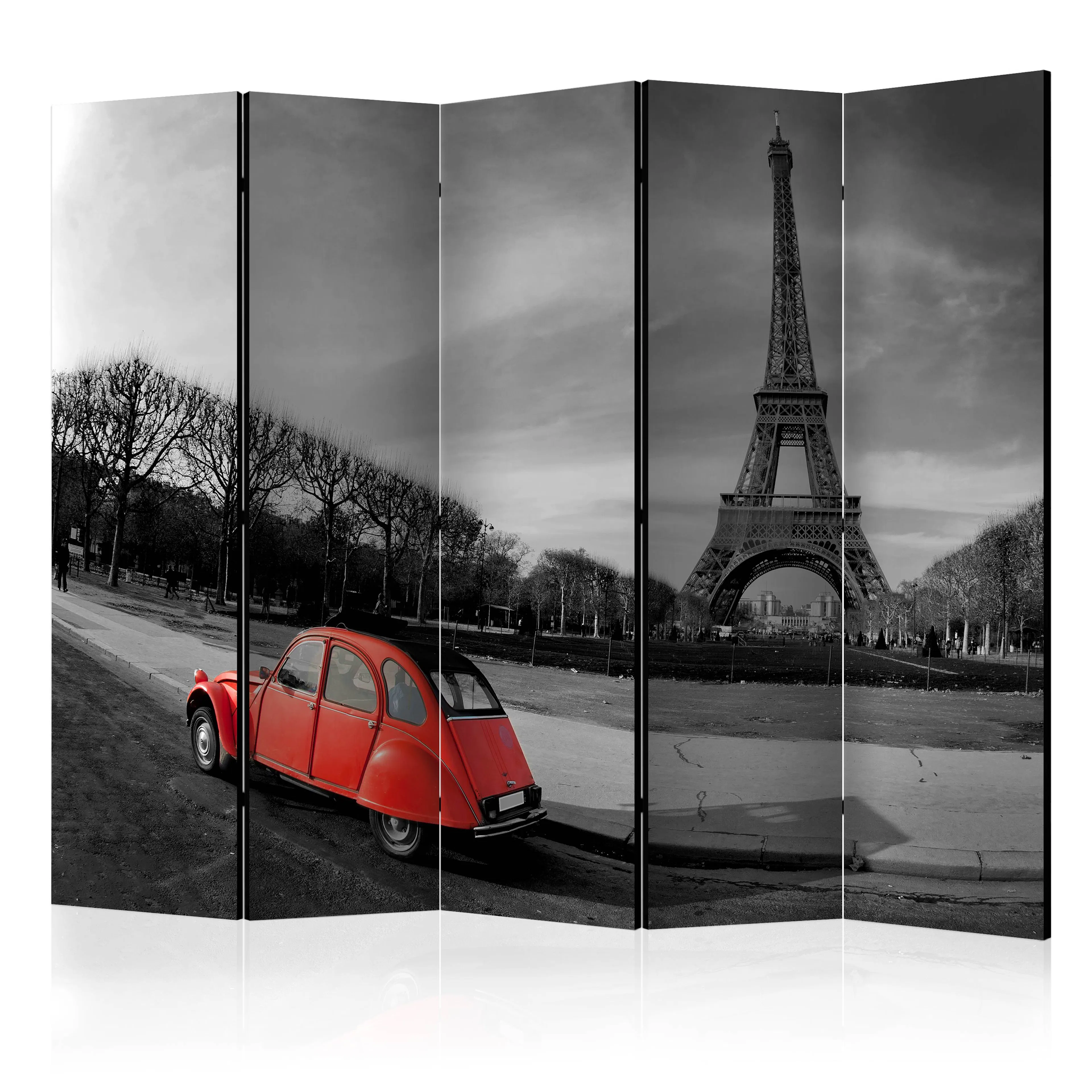 Rumsavdelare Arkiio Eiffel Tower And Red Car II 225x172 cm