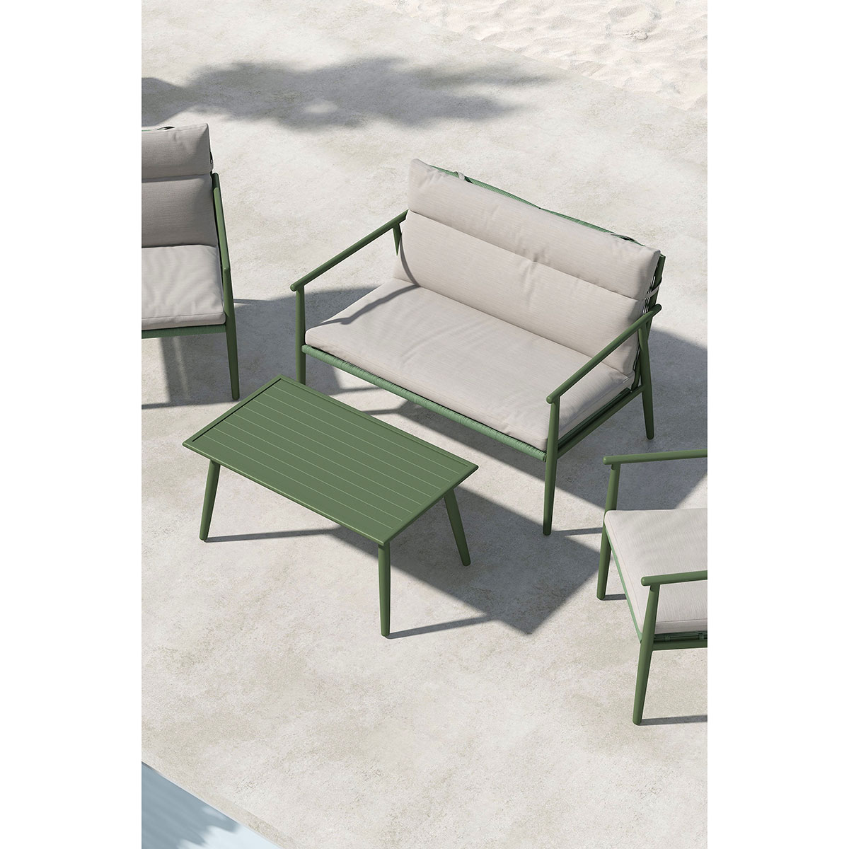 Mazzaro Sofa Set - Green / Beige Grön