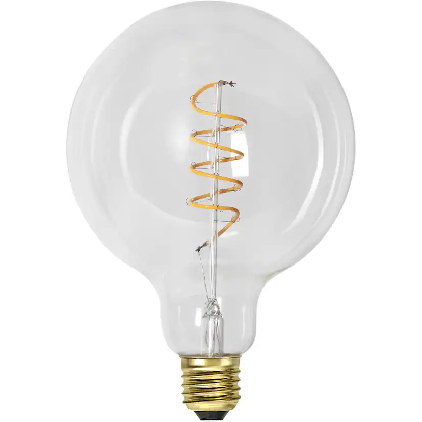 LED-lampa Star Trading E27 G125 Decoled Spiral Klar 3-step Memory Dimbar 4W