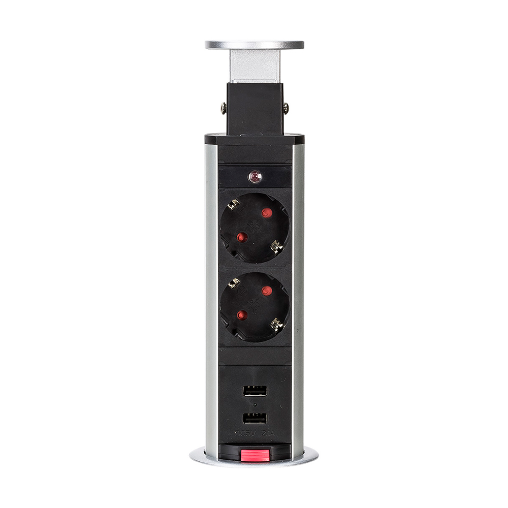 Pop-Up Power Beslag Design 2+2 USB