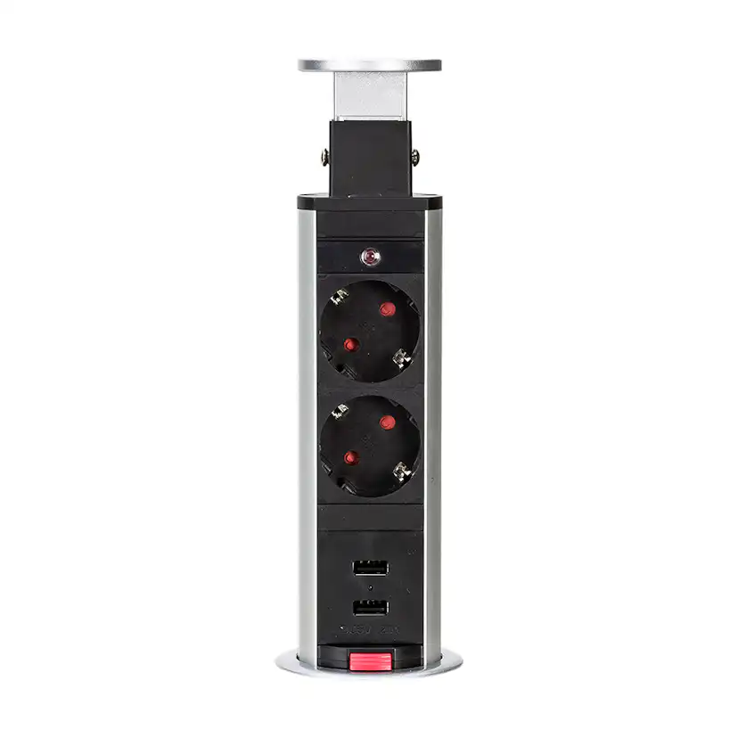 Pop-Up Power Beslag Design 2+2 USB