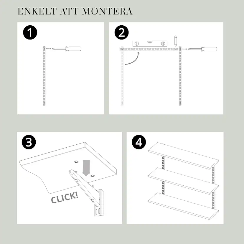 Hyllsystem Elfa Kit Plugg-in