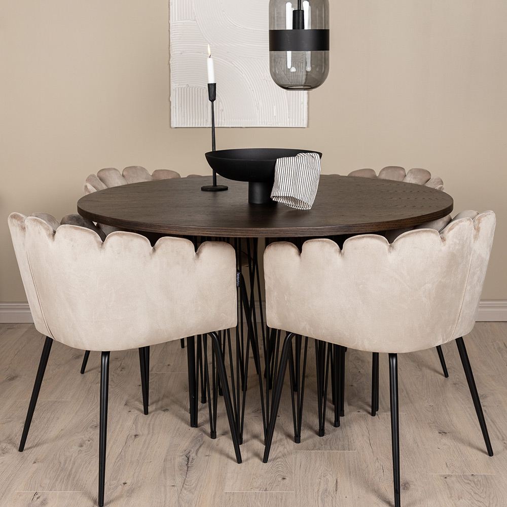 Matgrupp furniture/fashion Stone med 4 Limhamn Stolar Runt