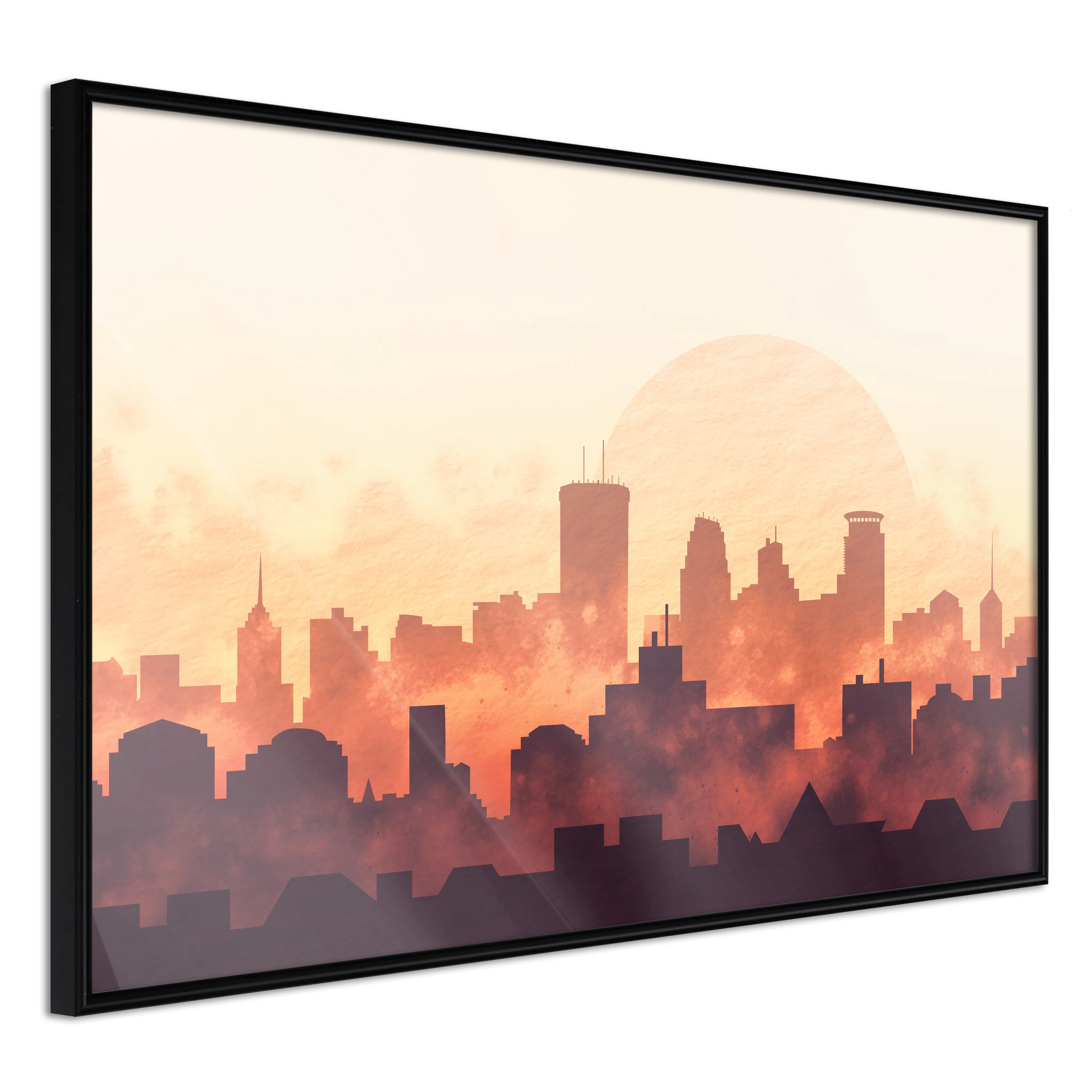 Affisch - Heat of the City [Poster] 60x40 Svart ram, 60x40 cm