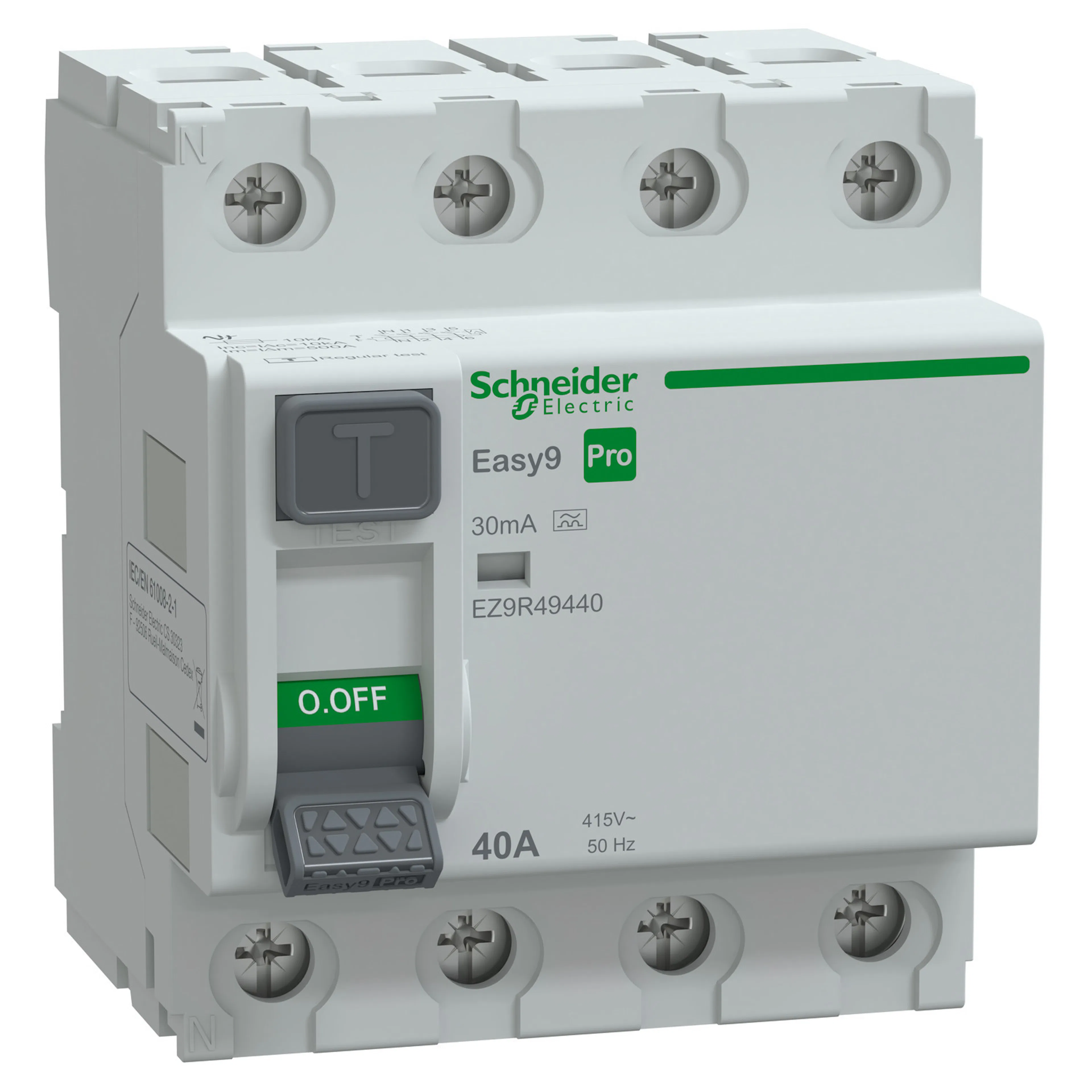 Jordfelsbrytare Schneider Electric Easy9 4-polig 40 A 30 mA A
