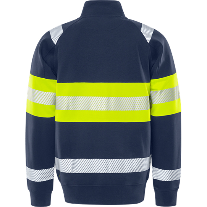 VARSEL SWEATSHIRT-JACKA KLASS 1 7531 GKC XL, Varselgul/marin Storlek: XL, Varselgul/Marinblå