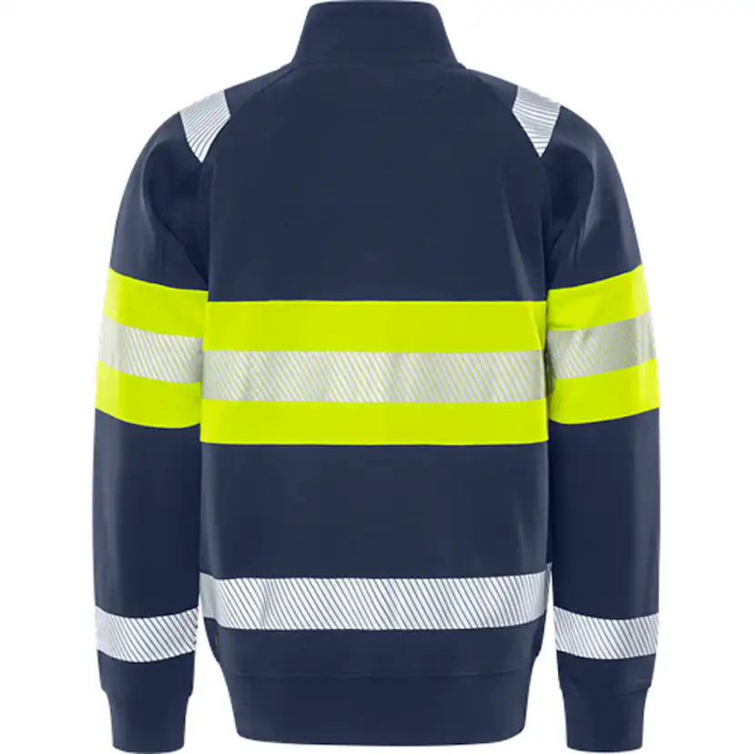 VARSEL SWEATSHIRT-JACKA KLASS 1 7531 GKC XL, Varselgul/marin Storlek: XL, Varselgul/Marinblå