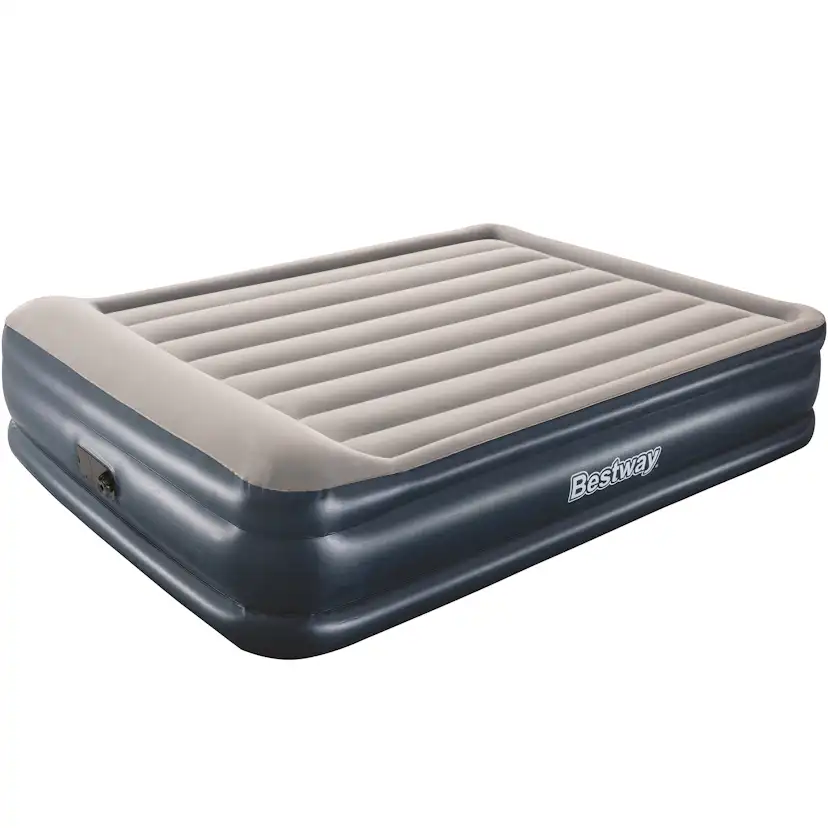 Uppblåsbar Dubbelsäng Bestway Hög Inbyggd Pump Tritech Queen Airbed