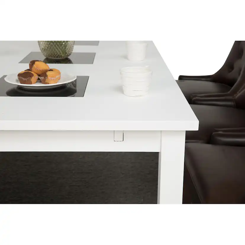 Matgrupp In Living Jasmin 180 cm med 6 Tuva Fåtölj Vit/Brun