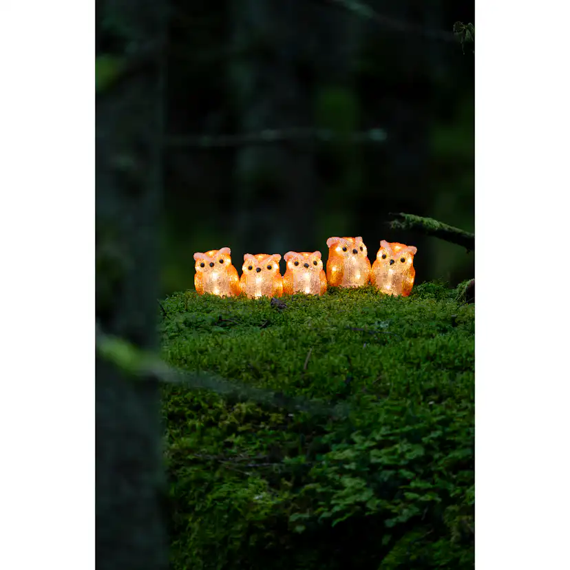 Dekorationsbelysning Gnosjö Konstsmide Ugglor LED