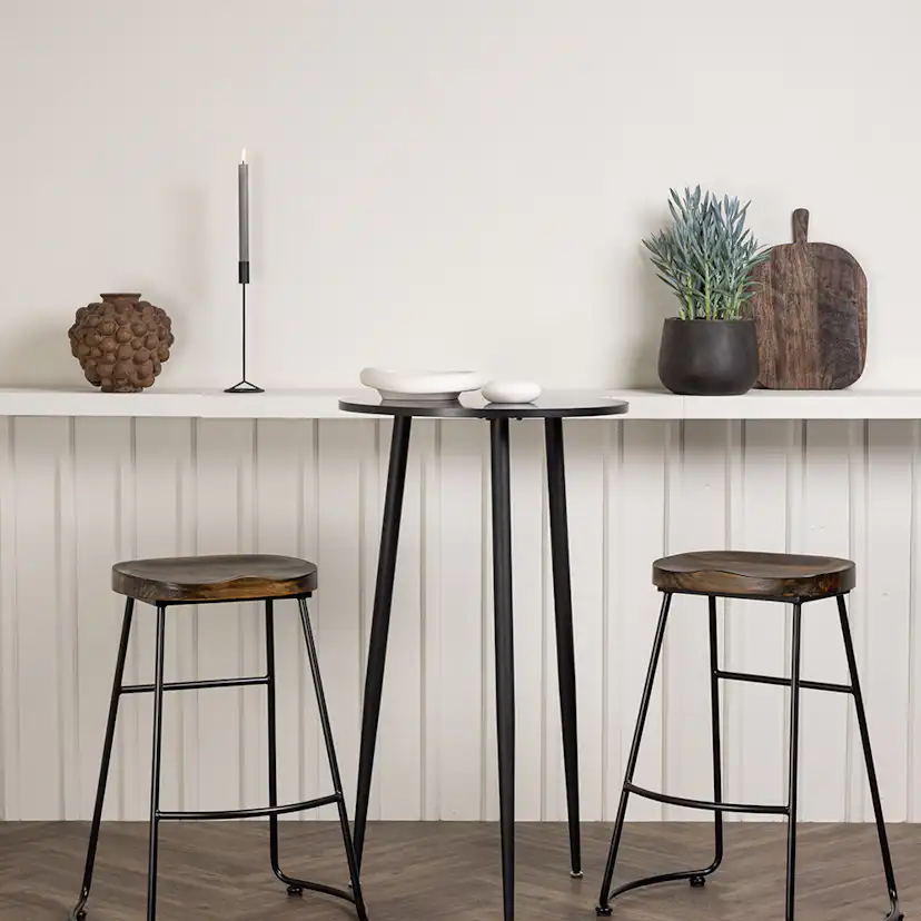 Matgrupp Venture Home Plaza Ø60 cm med 2 st Ozark stolar