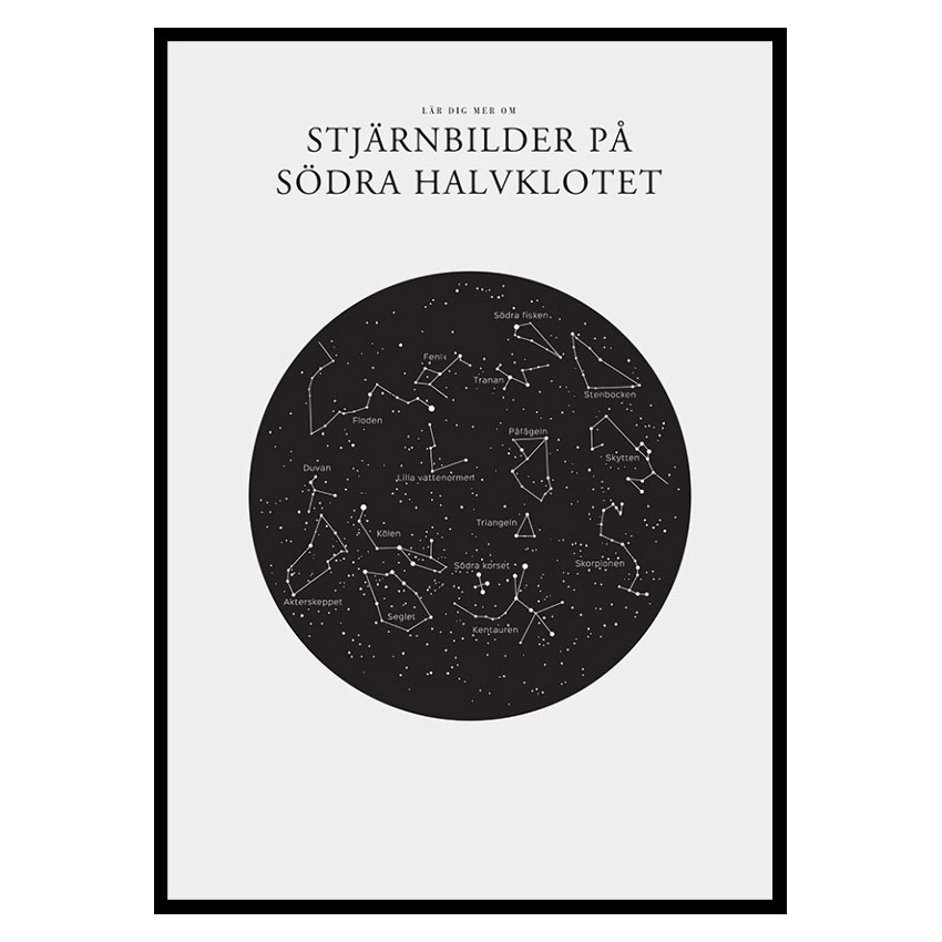 Poster Gallerix Stjärnbilder På Södra Halvklotet