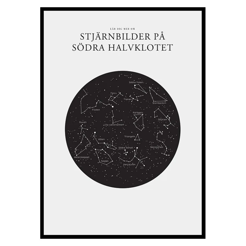 Poster Gallerix Stjärnbilder På Södra Halvklotet