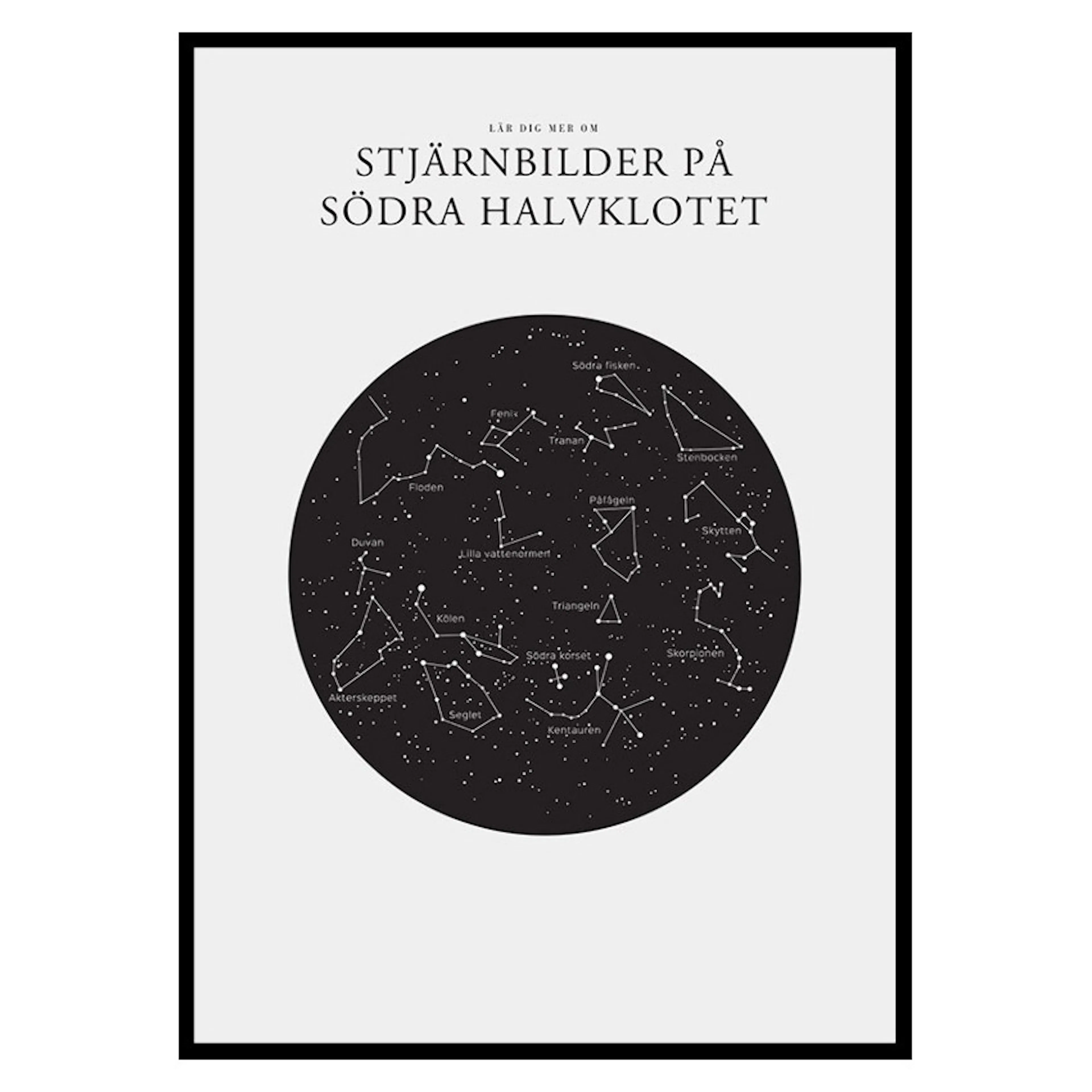 Poster Gallerix Stjärnbilder På Södra Halvklotet