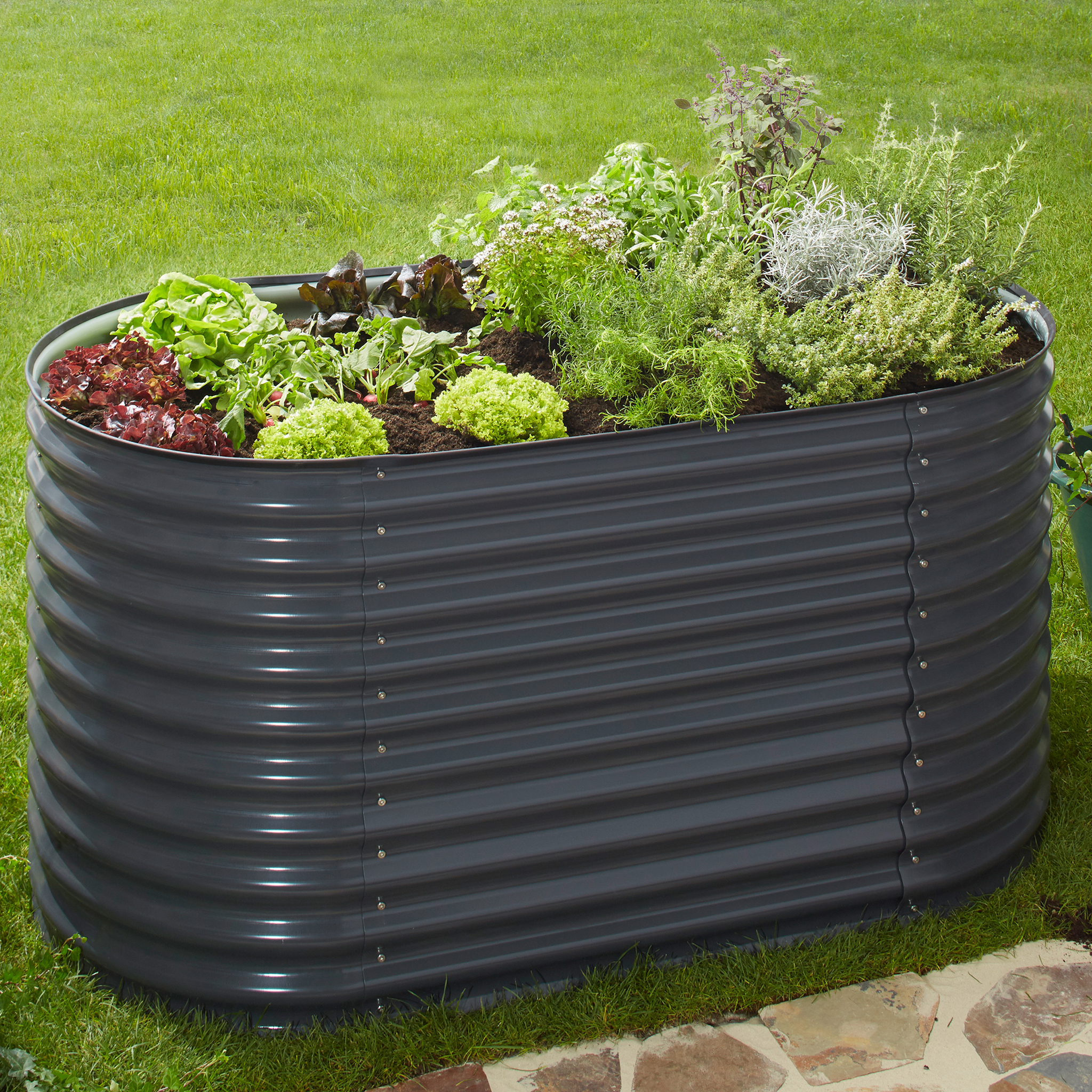 Odlingslåda Metalcraft Galvaniserat Stål 160 cm