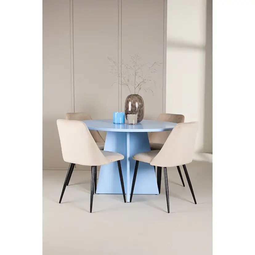 Matgrupp Venture Home Bootcut Ø110 cm med 4st Night Matstolar