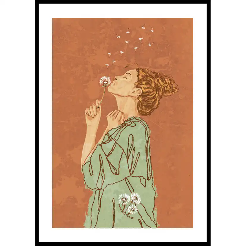 Poster Gallerix Woman With Dandelion