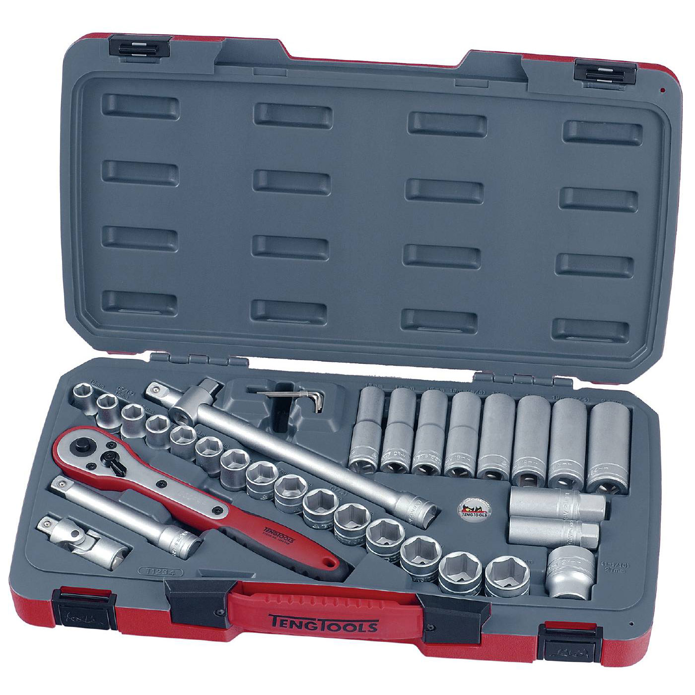Hylsnyckelsats med 1/2 tum fyrkantsfäste Teng Tools M1234