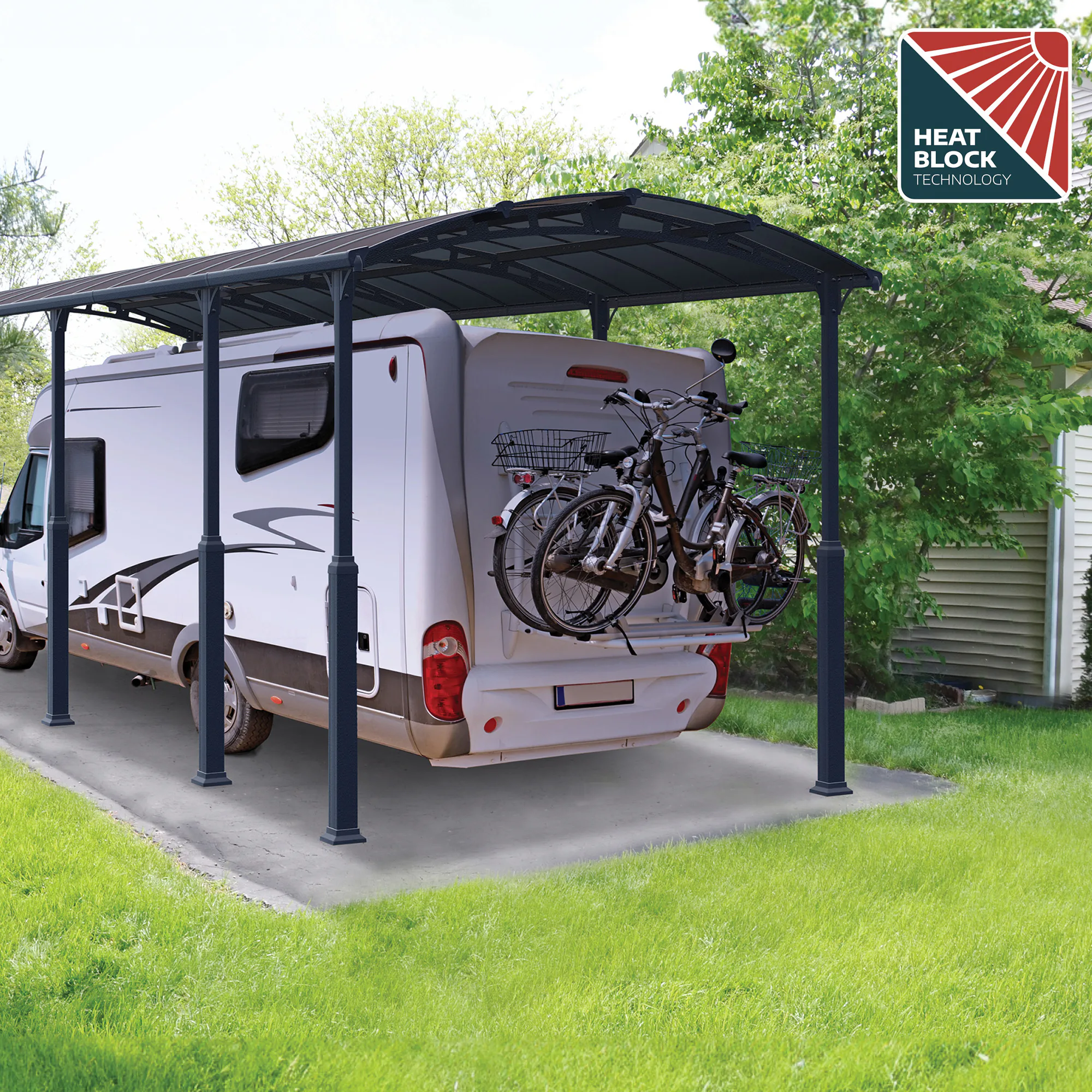 Carport Canopia by Palram Alpine I Metall För Husbil 3,6x11 m