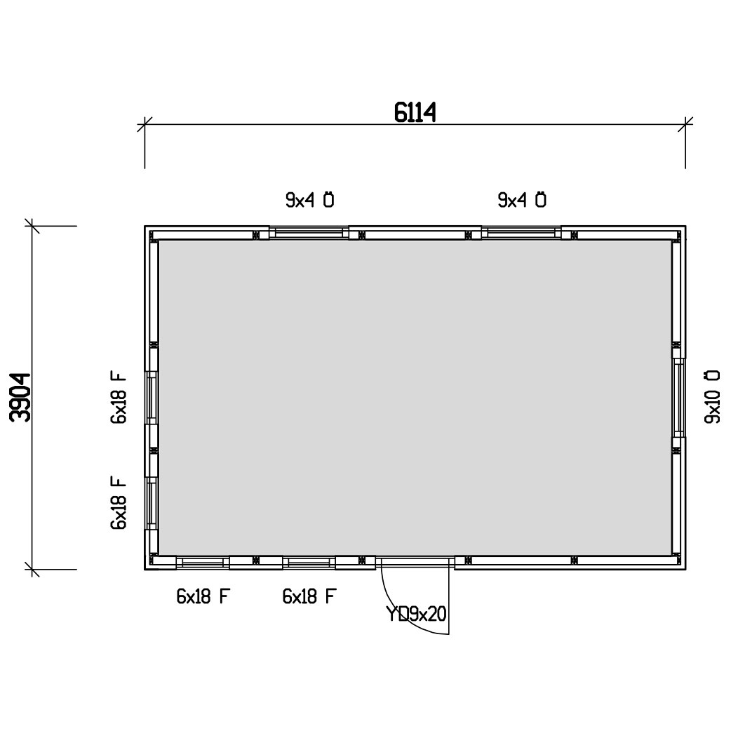 Attefallshus Vibostugan Njuta 25-4 24,3 m² Trähus med Sadeltak