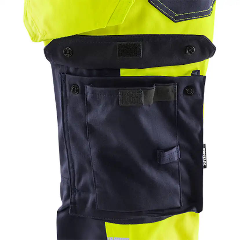 Flamestat hantverkarbyxa stretch 2167 ATHF, klass 2 Storlek: D104, Gul/Marinblå