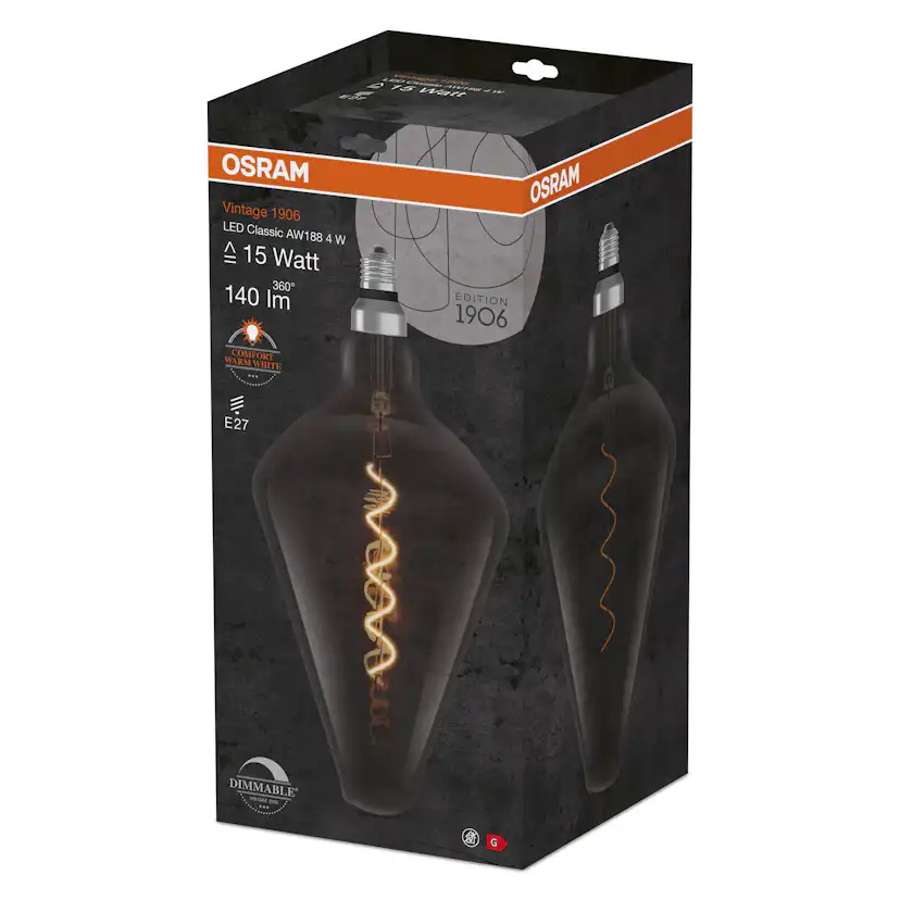 LED-Lampa Osram Deco AW188 E27 Vintage 1906 Dimbar