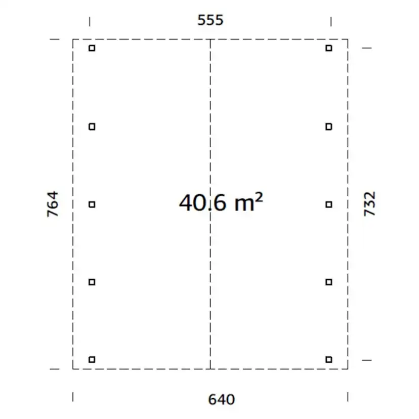 Carport Palmako Robert 40,6 m2