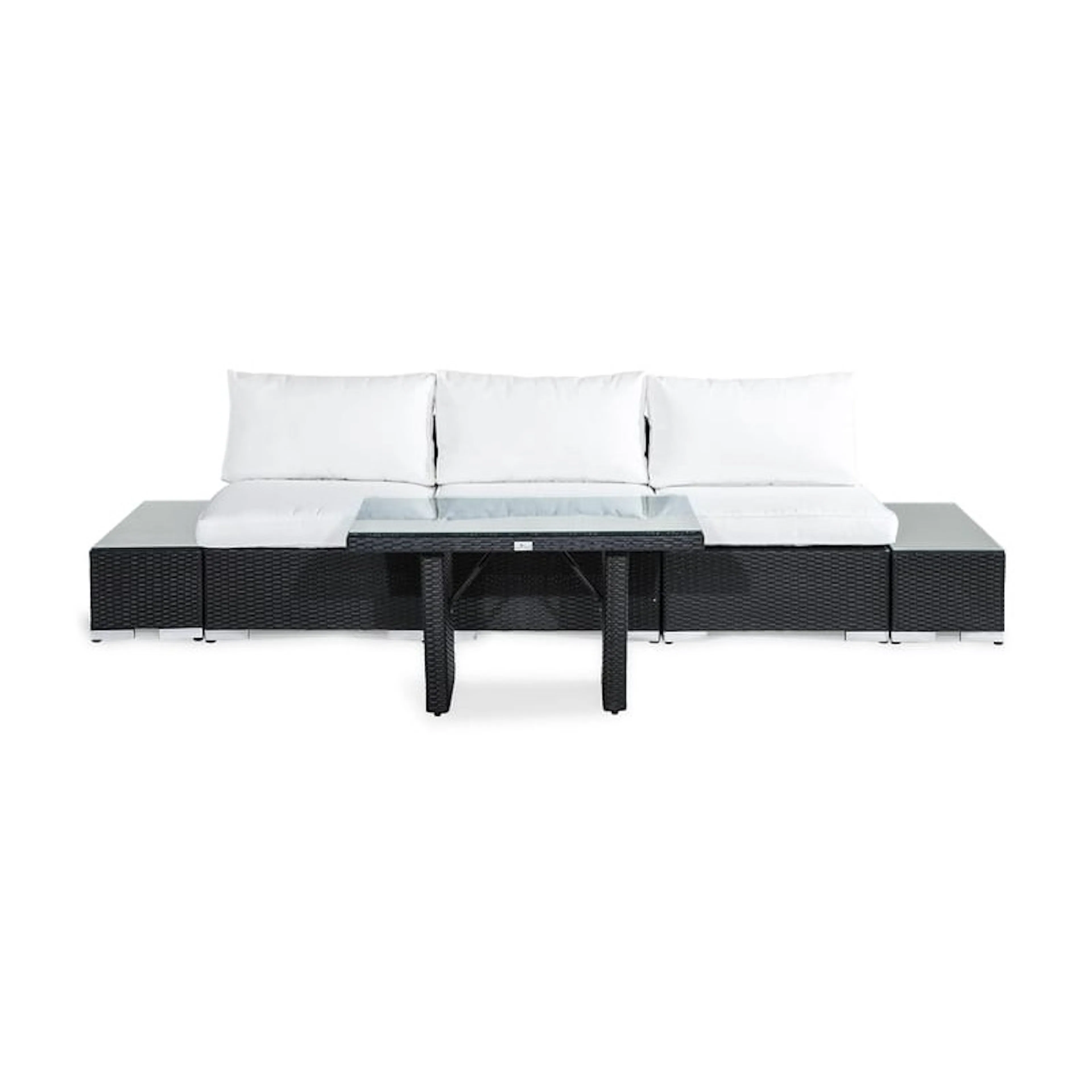 Loungegrupp Comfort Garden Bahamas 3-sits med Avslut och Utebord Utomhus