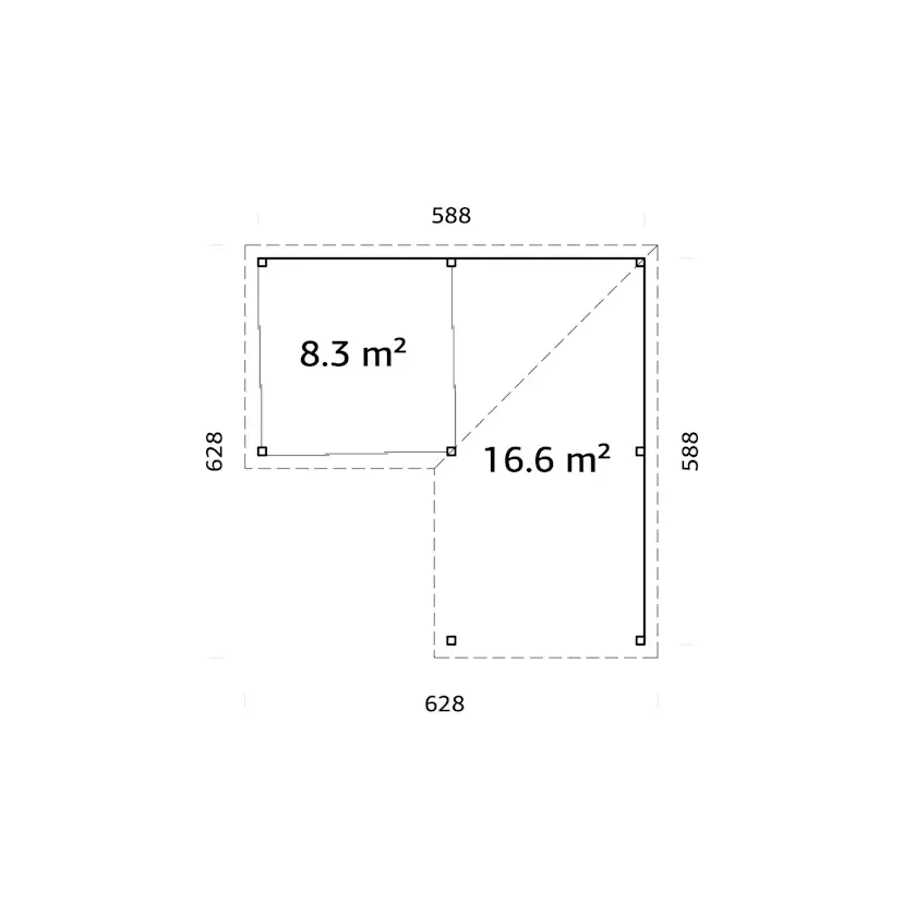 Uterum Palmako Lenna 24,9 m2 Set 712 Slide Plus