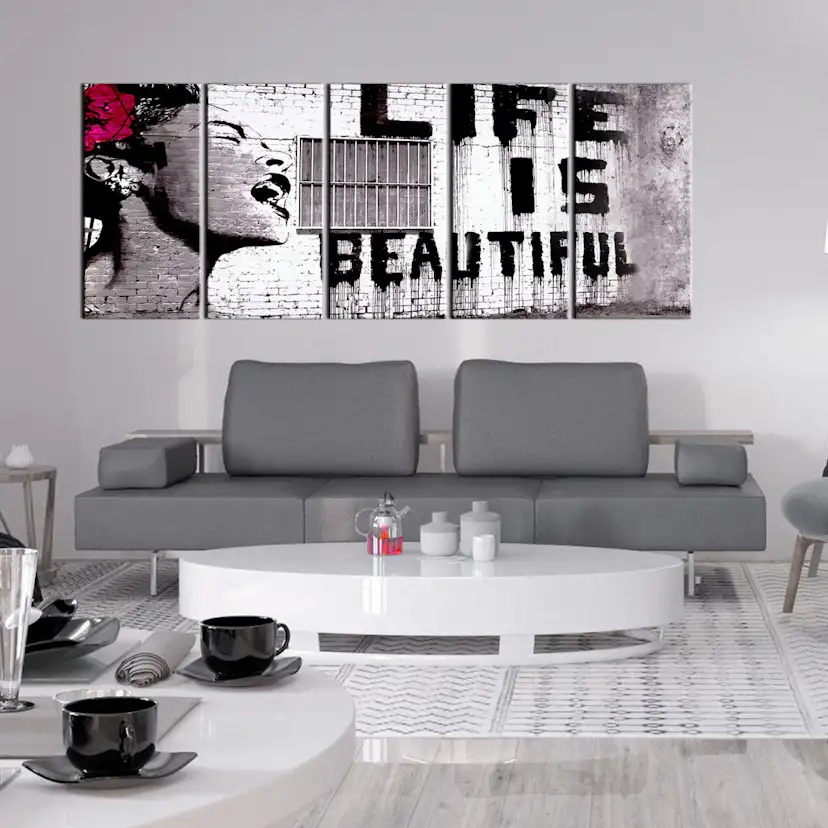 Tavla Arkiio Banksy Life Is Beautiful