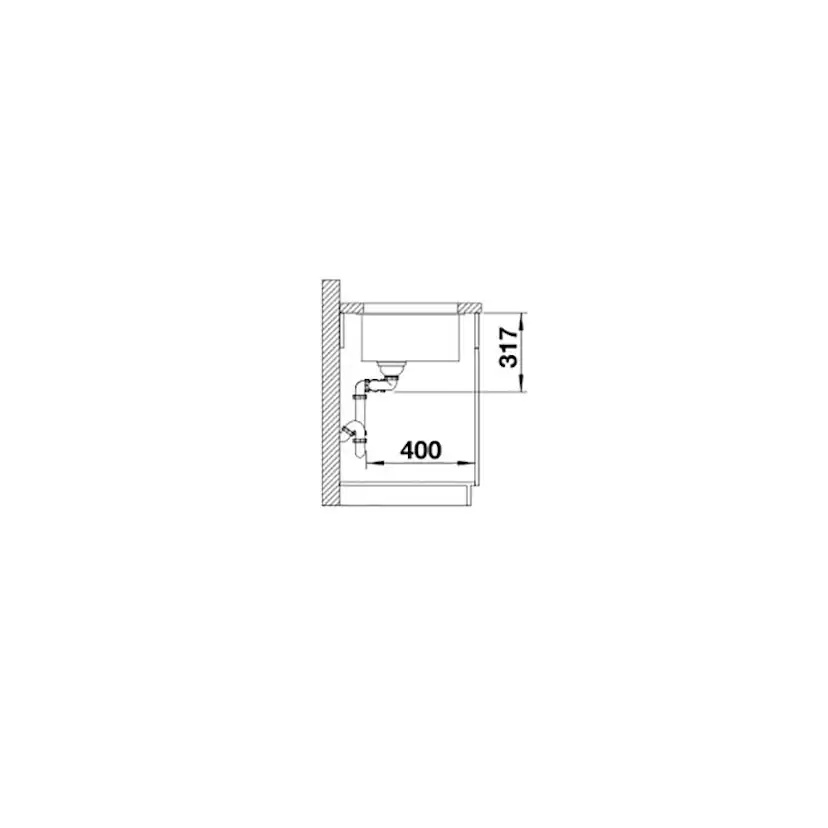 Diskho Blanco Subline 430/270 Silgranit Infino