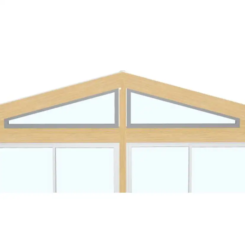 Gavelspetsfönster Landskap Par Stadig Förlängd Sommar