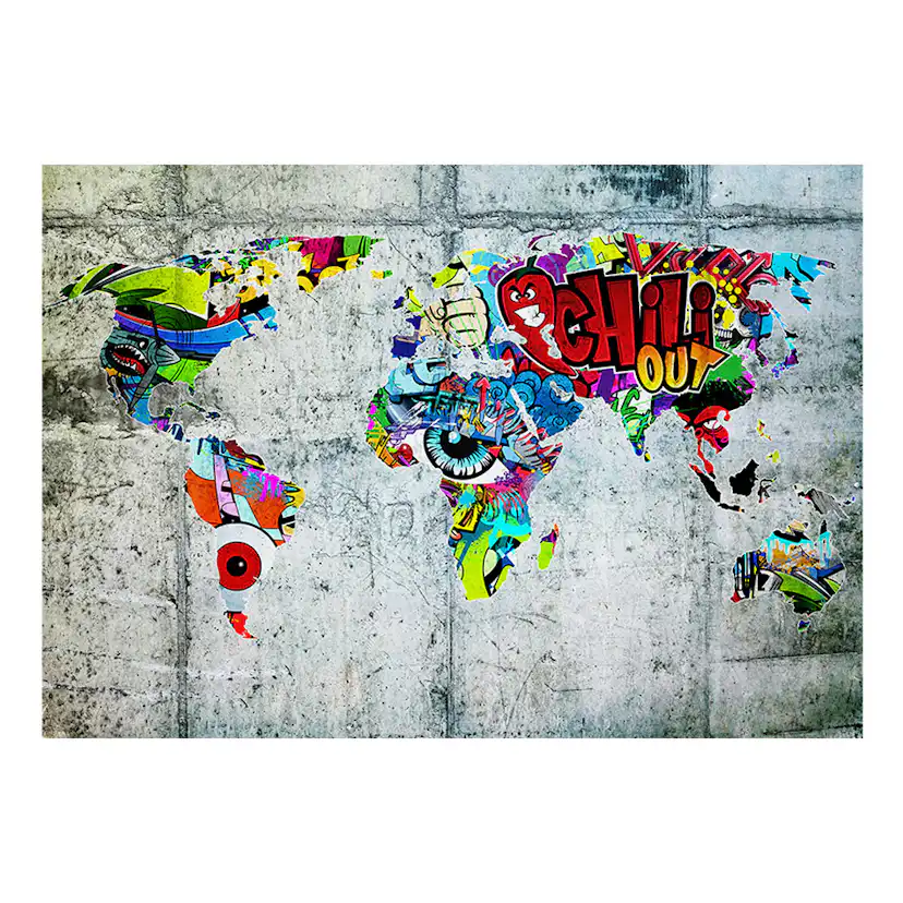 Fototapet Arkiio Map Graffiti