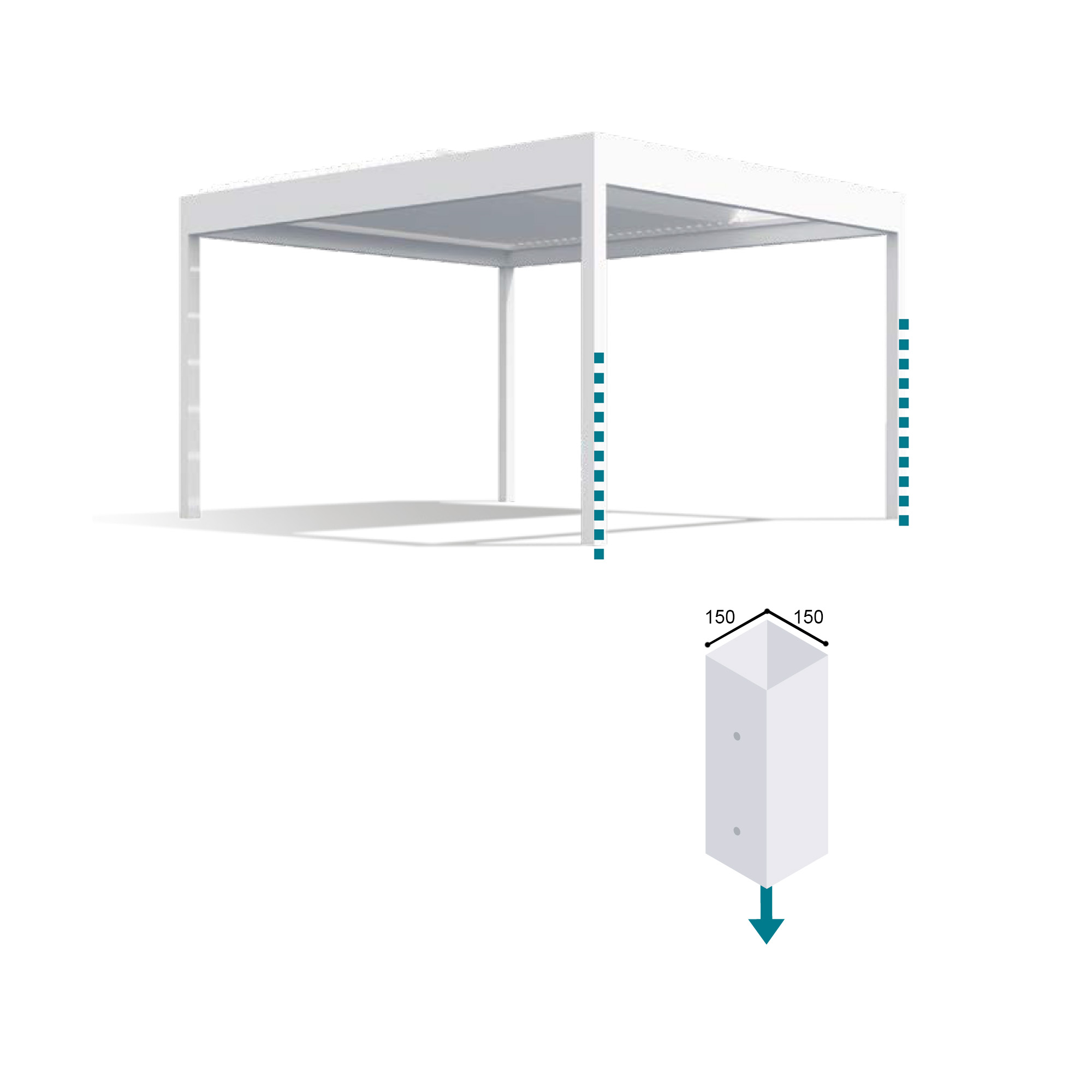 Aluminiumpergola Allvy Sunroom Orienta