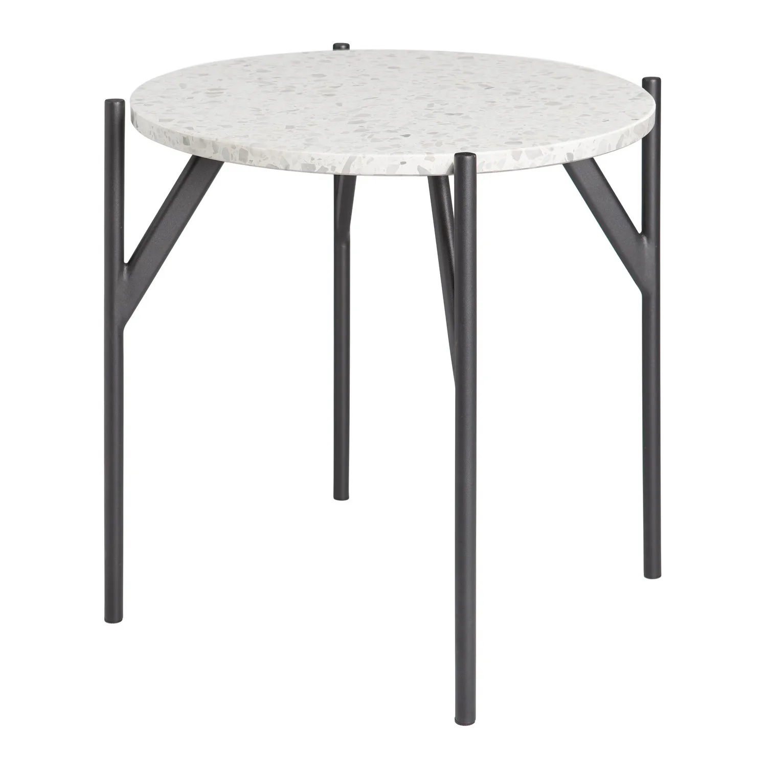 Air sidobord/lampbord - Runt 50 / Bianco Terrazzo Bianco Terrazzo