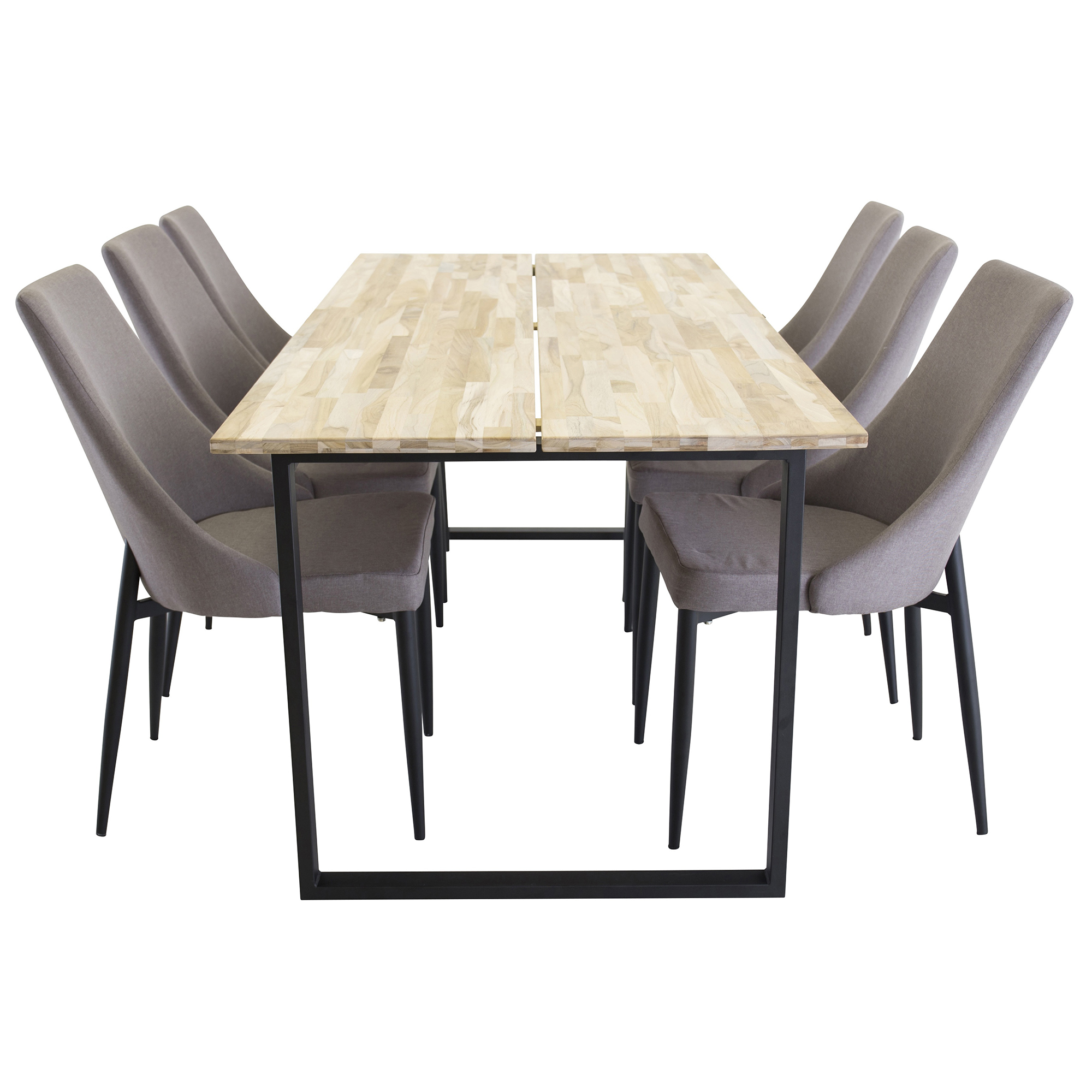 Matgrupp Venture Home Cornelia med 6 Laura Stolar Svarta Ben