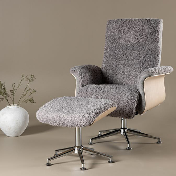 Loungefåtölj Venture Home Hagön med Fotpall