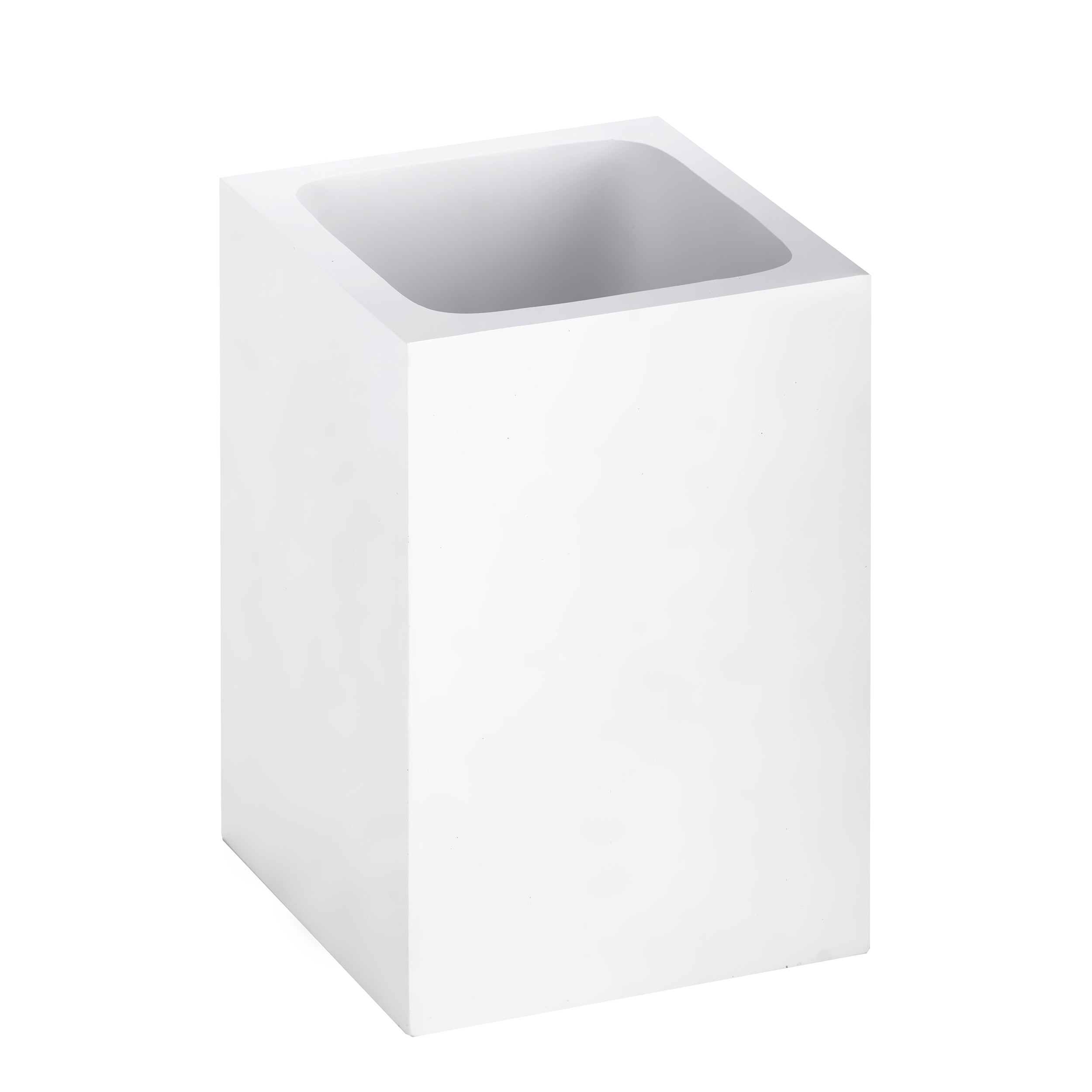 Gamma Tandborstglas fristående, fyrkantig Vit Vit