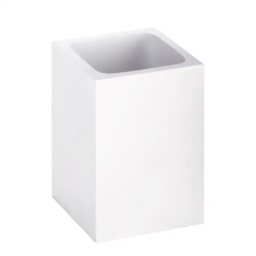 Gamma Tandborstglas fristående, fyrkantig Vit Vit