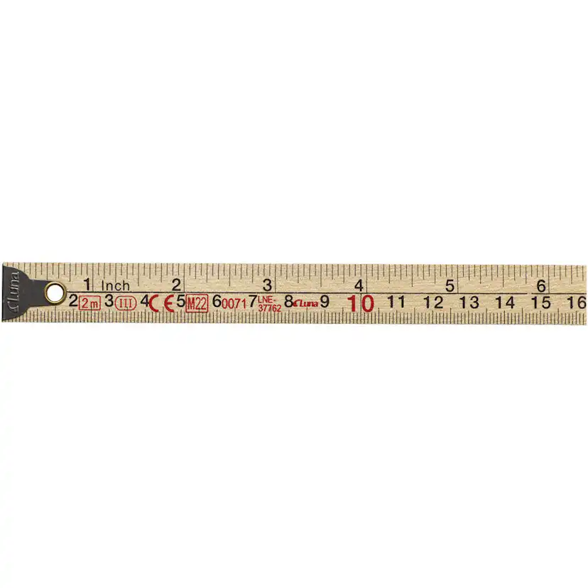 Meterstock Luna Tools mm tum trä 2m