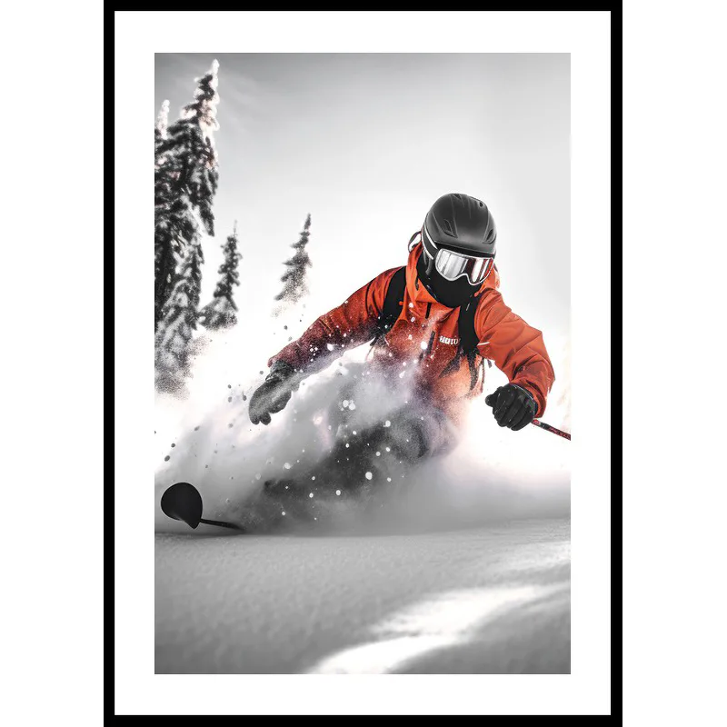 Skier Off Pist 50x70 50x70 cm