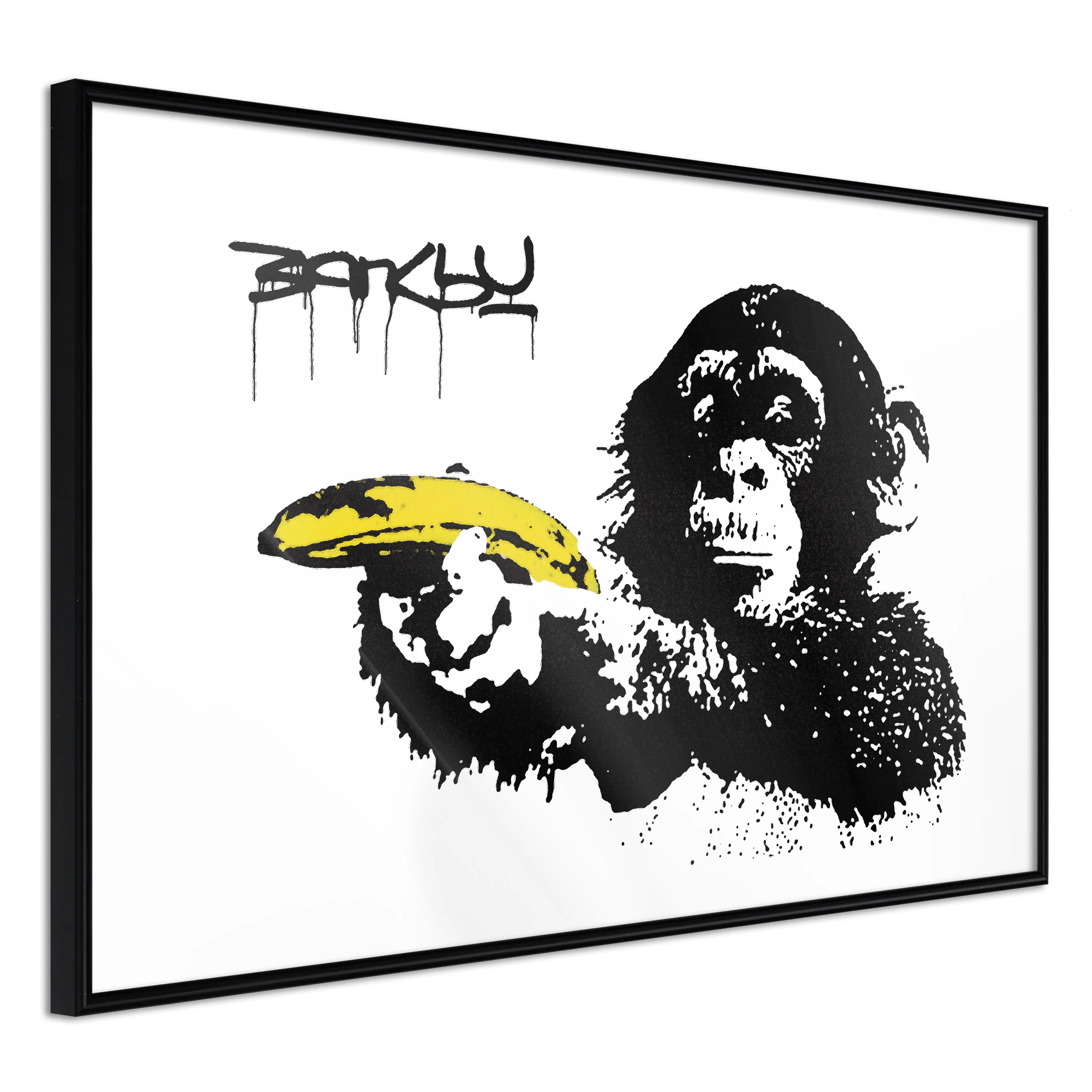 Poster Artgeist Affisch Banksy Monkey with Banana