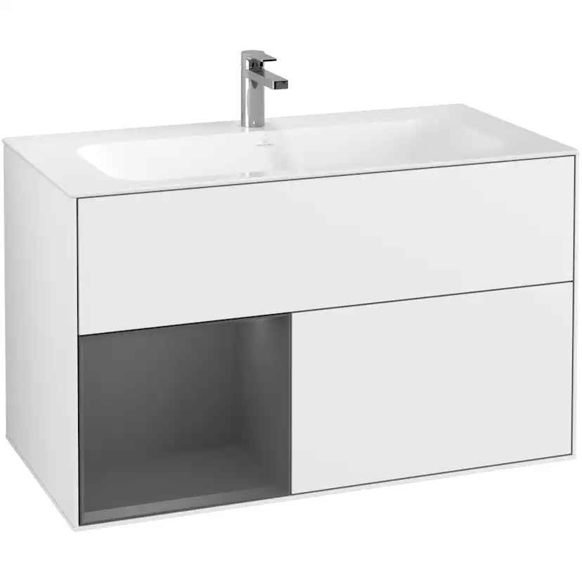 Tvättställsskåp Villeroy & Boch Finion med 2 Lådor och Hylla för Inbyggt Tvättställ