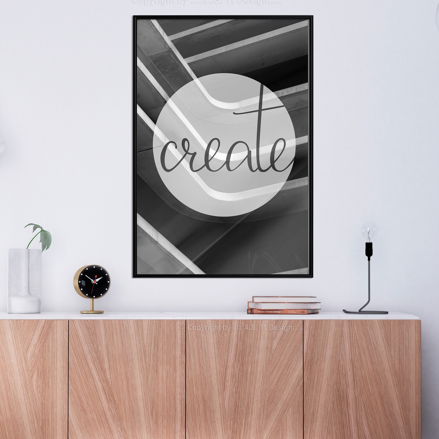 Affisch - Create [Poster] 20x30 Svart ram, 20x30 cm
