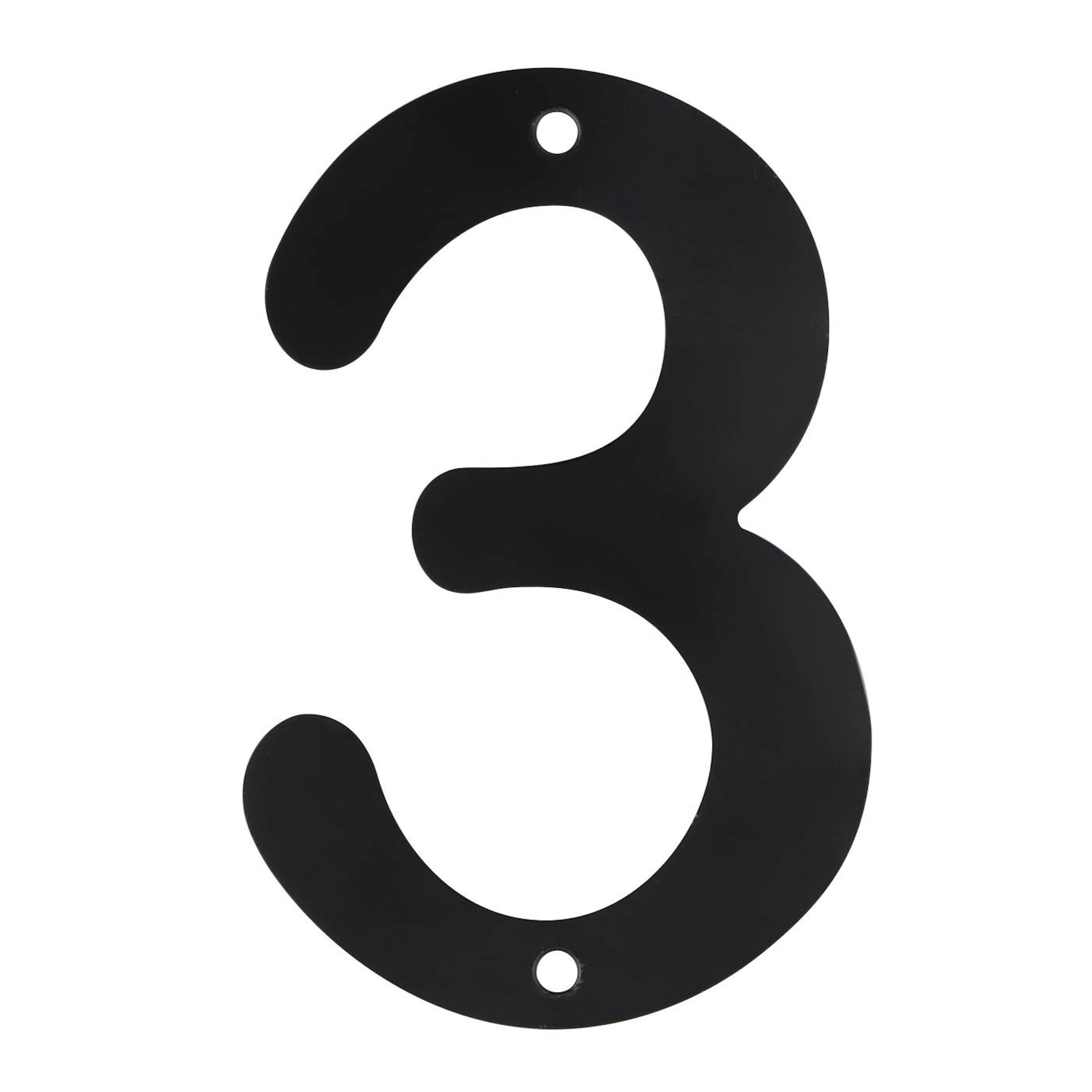 HUSSIFFRA 3 SVART Mattsvart, 3