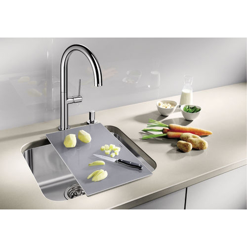 Skärbräda Blanco Silverfärgat Glas 435 x 240 mm