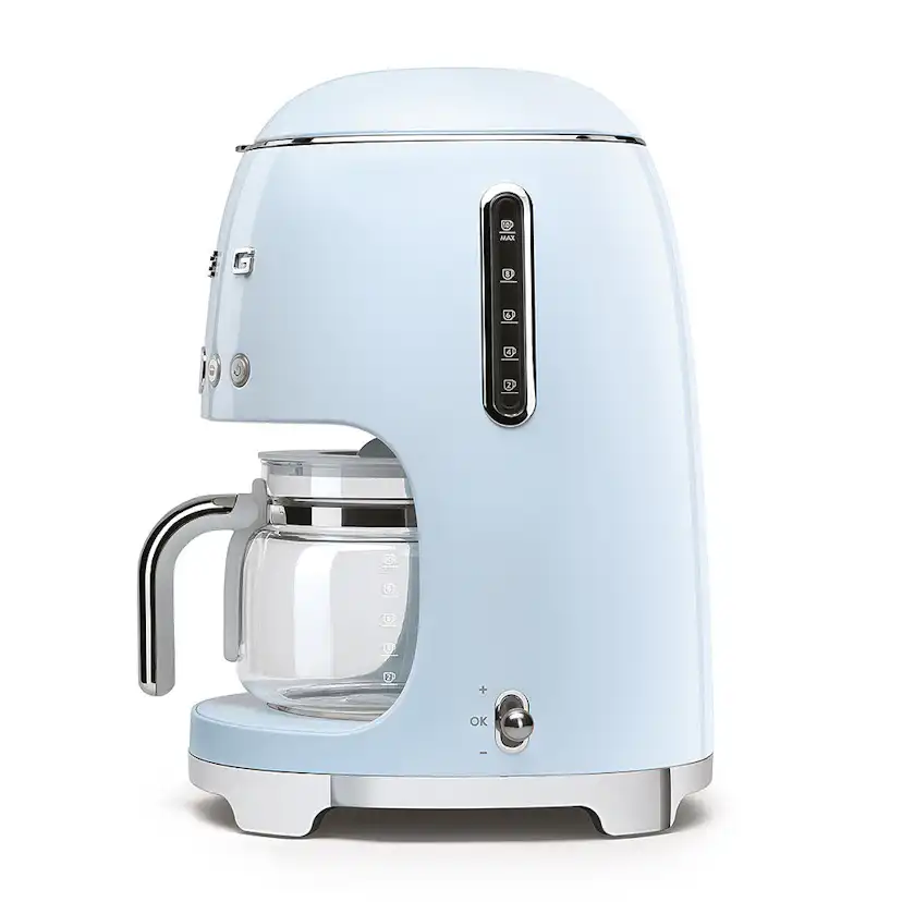 Kaffebryggare Smeg DCF02PBEU Pastellblå Retrostil för Modernt Kök