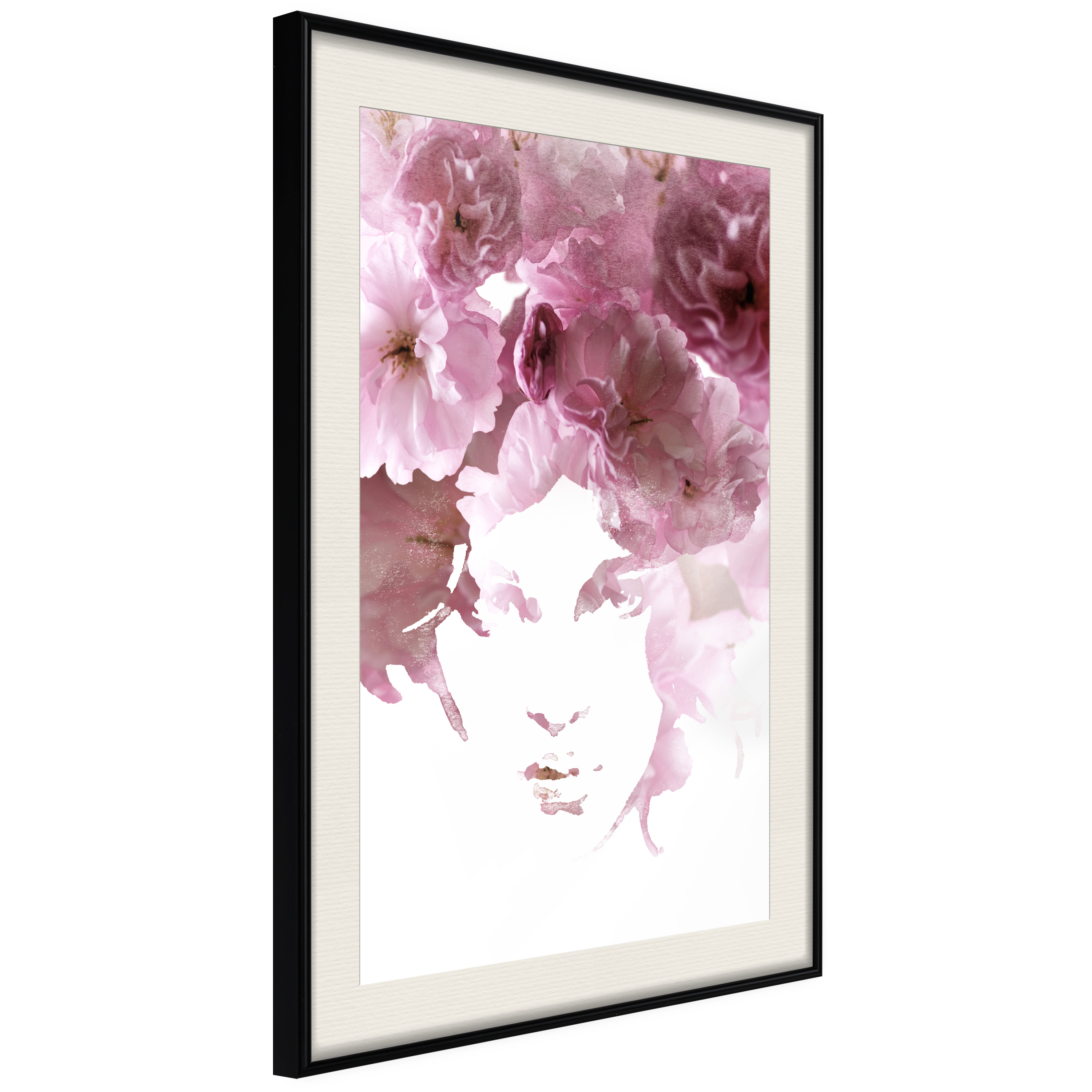 Affisch - Flowery Look [Poster] 30x45 Svart ram med passepartout, 30x45 cm